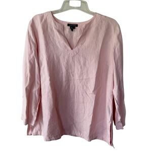Lauren Ralph Lauren LINEN Pink Tunic size 1X
